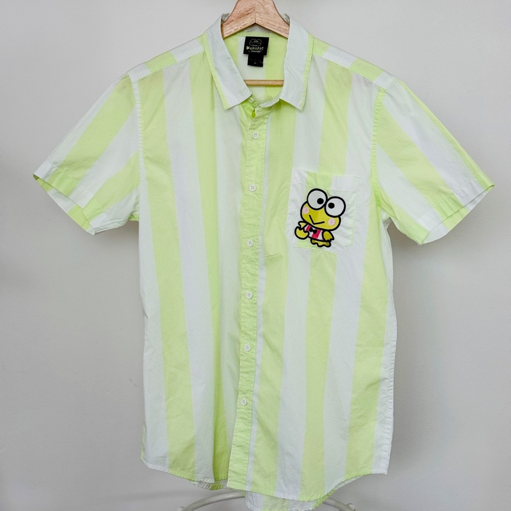 NWT Striped Keroppi Button Down Shirt